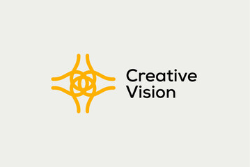 Bulb creative vision logo design editable vector 