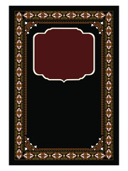 Quran book cover design vector book
