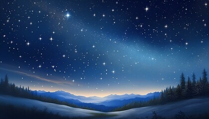 Naklejka premium 天の川と星空