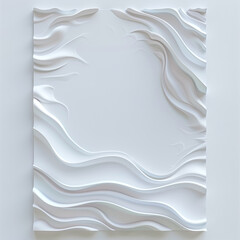 An abstract three-dimensional design with dynamic wavy patterns and shadows