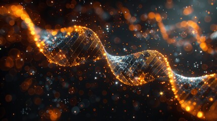 Abstract Wave Connections In A Genetic Code, Abstract Background HD For Designer