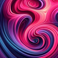 An enchanting digital art piece featuring colorful abstract swirls in shades of pink and purple. The vibrant hues and fluid motion convey a sense of creativity and energy, perfect for modern artistic