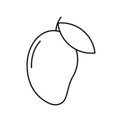 mango icon with white background vector stock illustration