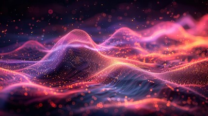 Abstract Wave Depiction Of Connections In A Fluid Dynamics, Abstract Background HD For Designer