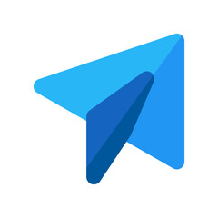 paper plane email icon flat design style