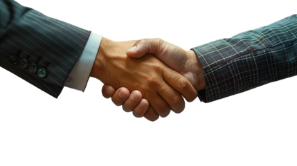 Business partnership meeting. Picture a businessman's handshake. Successful businessmen handshaking after a good deal. PNG transparent background