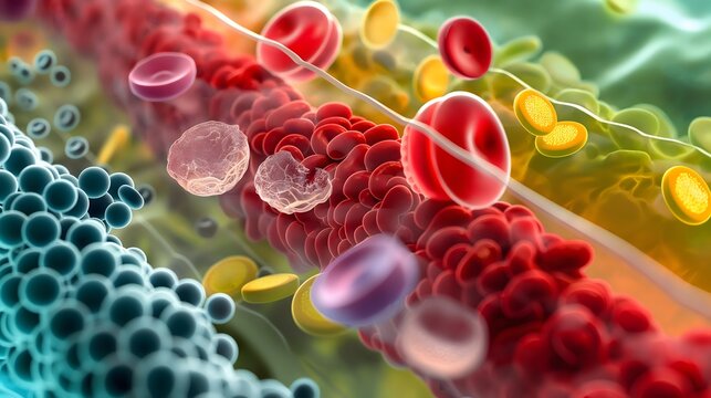 4. A medical illustration of the progression of diabetic complications over time