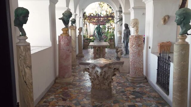 Sculptures at Villa San Michele in Anacapri, Italy