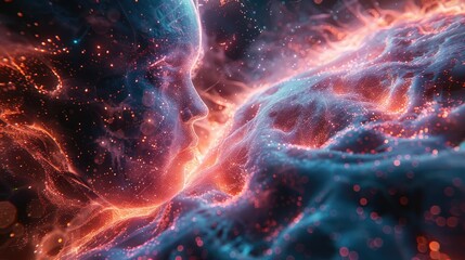 Futuristic Illustration: Mind Connection Concept