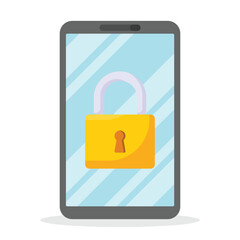 Mobile lock icon. Subtable to place on security, safety, etc.