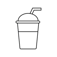 strawberry juice icon with white background vector stock illustration