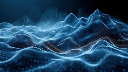 Fototapeta premium Abstract Depiction Of Connections In A Wave Interference Pattern, Abstract Background HD For Designer