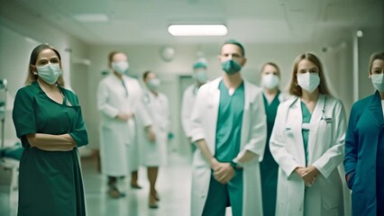 Medical Team In Hospital Hallway Generative AI