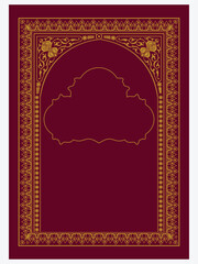 Arabic Islamic Style Book Cover Design with Arabic Pattern Border

