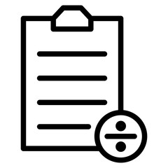 Clipboard, checklist, report, survey or agreement editable stroke