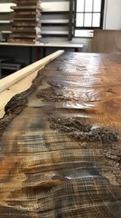 Redwood Planks Sanded to Perfection:An Artisanal Woodworking Masterpiece