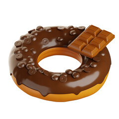 Chocolate Donut 3D Icon
