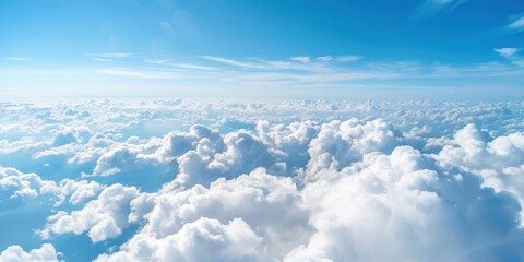 Naklejka premium cloud view Blue sky on a sunny day.