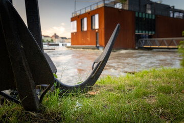 Danube flood water in Bratislava 