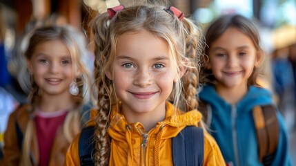 Parental involvement  school orientation image with glossy backdrop, new academic year support