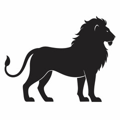 lion silhouette vector illustration art