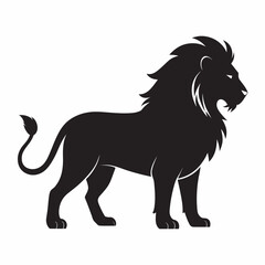 lion silhouette vector illustration art