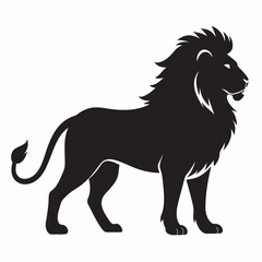 lion silhouette vector illustration art
