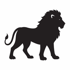 lion silhouette vector illustration art