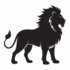 lion silhouette vector illustration art