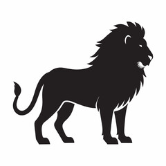lion silhouette vector illustration art