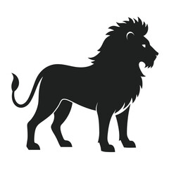 lion silhouette vector illustration art