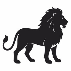lion silhouette vector illustration art