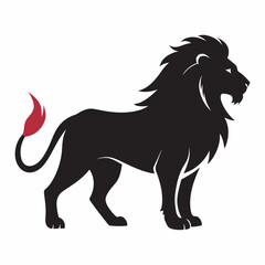lion silhouette vector illustration art