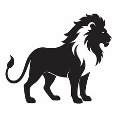 lion silhouette vector illustration art