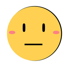 Doodle expression emoji transparent simple modern that can be used for sticker, book, scrapbook, icon, decorative, e.t.c with aesthetic yellow colorful color