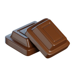Piece of Chocolate 3D Icon