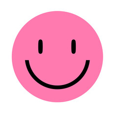Doodle expression emoji transparent simple modern that can be used for sticker, book, scrapbook, icon, decorative, e.t.c with aesthetic pink colorful color