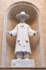 Andres Kim Taegon korean catholic martyr sculpture. Holy see. Italy