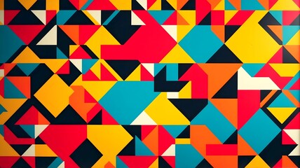 An eye-catching geometric pattern with bold colors and high contrast, perfect for modern design. 1