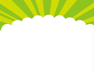 Fototapeta premium 雲形と放射線の壁紙 