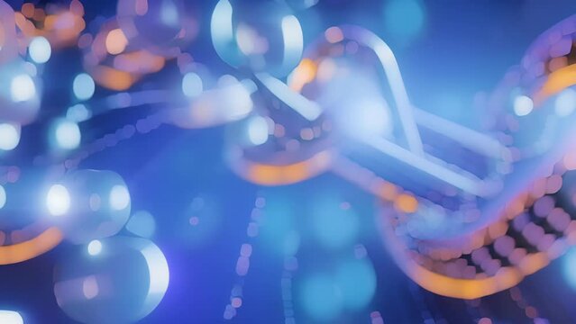 A collection of patent documents connected by a blockchain link highlighting the efficient protection and management of intellectual property with this technology.