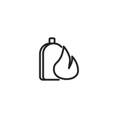Flammable material icon vector. Editable icon.