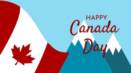 Canada Day celebration banner background suitable for poster, banner, promotion and advertising. Canada Independence Day banner, poster, template background.