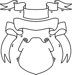 Set of hand drawn ribbons. Doodle style ribbons. Vector illustration