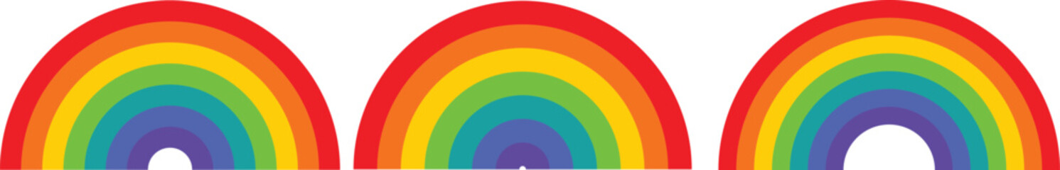 Colorful rainbow or color spectrum flat icon for apps and websites