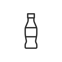 Bottle of soda, linear style icon. A bottle, soda or other bottled beverages. Editable stroke width.