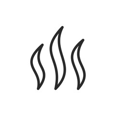 Scent waves, linear style icon. fragrance and aroma. Editable stroke width