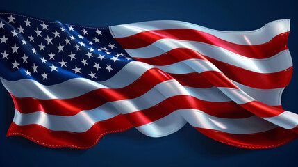 Fototapeta premium American flag illustration design, for July 4th national day