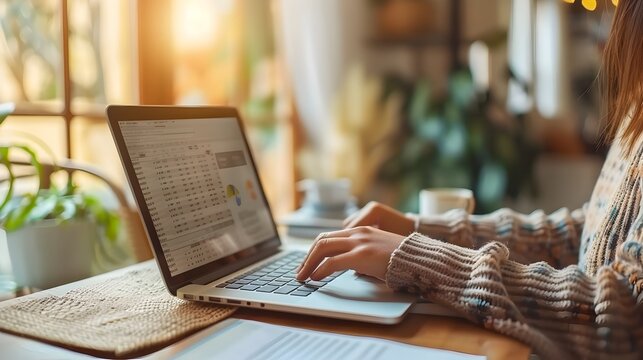 Laptop User Budgeting and Financial Planning in the Office