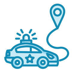 Patrol Route Map Icon